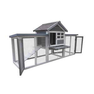 SDR031 Cage à lapin en bois de luxe, grande maison pour animaux d'intérieur et d'extérieur pour lapins, chats et chiens avec toit imperméable, motif animal - Product Image 5