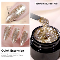 Extensions d'ongles en gel UV pailleté, couleurs créatives, pour sculpture d'ongles, nail art DIY, manucure en salon, non toxique, écologique, végétalien, longue tenue