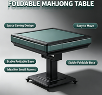 Table de mahjong automatique pliable avec fonction repas pour usage domestique, 4 joueurs, construction durable en métal et plastique