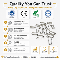 ±0.01~±0.05mm Galvanized Steel Internal Circlip Circlip Bowed Retaining Ring for Bicycle & E-bike Hub