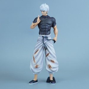 Nuova Statuetta Manga Cartoon da 23CM, Figurina di Jujutsu Kaisen con 3 Teste Intercambiabili, Gojo Satoru, Figura in PVC, Giocattolo Anime da Collezione - Product Image 1