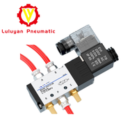 Válvula Solenoide 24V, Válvula Neumática de Aire, Válvula Solenoide Eléctrica 12V 24V, Bobina 220V AC 12V, Válvula de Control Neumática 110V AC