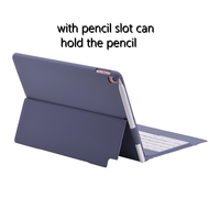 Casing Keyboard Nirkabel Pintar Neptux Ultra-Tipis Ukuran Penuh untuk iPad Air 3 10.5 Inch dengan Mekanisme Gunting, Touchpad, dan Anti Tumpah