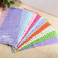Tapis de salle de bain moderne et minimaliste antidérapant, lavable en machine, 34*68 cm, tapis de bain rectangulaire en PVC pour la maison