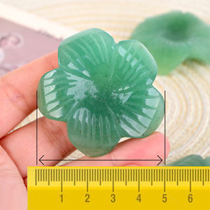 Nuevo Diseño, Bandeja de Flores de Aventurina Verde Tallada a Mano con Piedra Natural Curativa, Tallados de Cristal para Decoración - Product Image 4