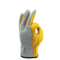 Gants de sécurité en cuir personnalisés, manchette droite, flexibles, antidérapants, résistants à l'usure, durables, à doigts entiers, pour mécaniciens, jardinage, Shunyu MG-027