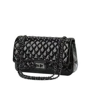 Women's Diamond Stitched Chain Shoulder Bag Black Horizontal <b>Square</b> Fashion Crossbody Bag Everyday Use Fall 2024 - Product Image 4