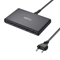2025 USB C chargeur rapide GAN bloc de charge 7 ports Station de charge Hub brique PD 100W chargeur pour ordinateur portable, pour iPhone 17 16 15 Pro