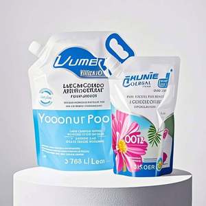 Sac d'emballage de liquide rechargeable en plastique personnalisé détergent à lessive shampoing soupe à la main sac de pochette à bec verseur debout - Product Image 1