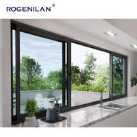 Ventanas Corredizas de Aluminio con Doble Vidrio Low-E Rogenilan, Ventana Corrediza con Mosquitera para Casa