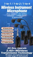 Microphone à condensateur sans fil à col de cygne, omnidirectionnel, avec suppression du bruit, prise 3,5 mm pour l'enregistrement vocal et la scène