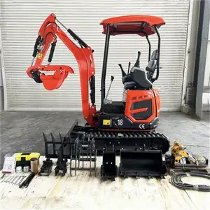 Đa chức năng giá rẻ Crawler Digger 1.8 tấn Mini đào máy xúc bánh xích cho vườn cây ăn trái hoặc trang trại