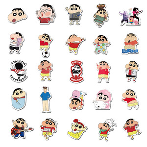 50 Uds Crayon <span class=keywords><strong>Shin</strong></span> <span class=keywords><strong>Chan</strong></span> Japón dibujos animados para niños papel divertido decoración Washi etiqueta monopatín equipaje libro Anime <span class=keywords><strong>pegatinas</strong></span> - Product Image 3