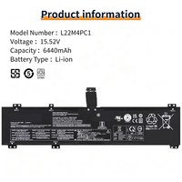 Batterie d'ordinateur portable L22M4PC1 L22D4PC1 L22X4PC1 pour LENO VO ThinkBook 16p G4 IRH et Legion Pro 5 Pro 7 16IRX8H Batterie pour ordinateur portable