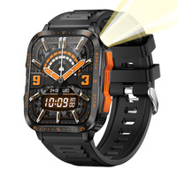 Reloj Inteligente KT79 con Pantalla Táctil HD IPS de 1.96 Pulgadas, Resistente al Agua hasta 30 Metros, Luz UV de 7-15 Días, 79 Alarmas, Brújula, Reloj Deportivo para Android con Correa de Goma