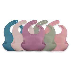 Babero de Silicona para Bebé, Impermeable, Fácil de Limpiar, Color Personalizado, Delantal para la Hora de Comer para Niños Pequeños, Logotipo Personalizado, Venta al por Mayor - Product Image 1