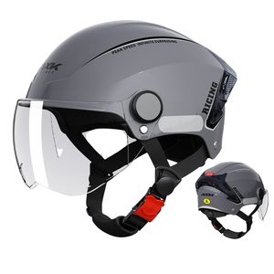 Casco de Seguridad Unisex de Media Cara para Bicicleta Eléctrica, Motocicleta, Scooter, Todas las Estaciones, Aprobado por DOT, Cierre Rápido, Visera Doble - Product Image 4