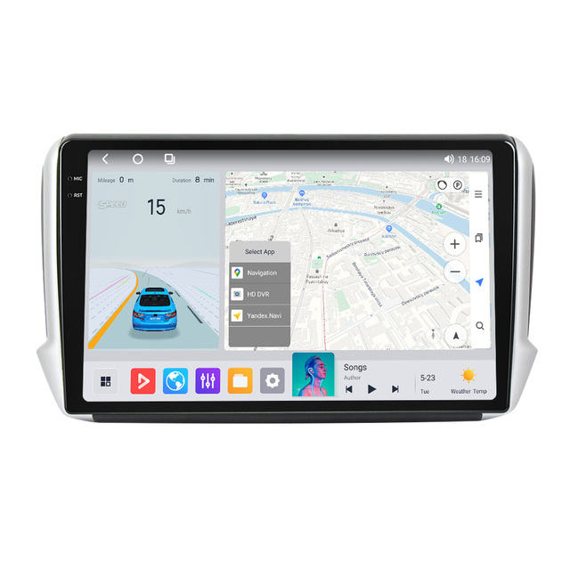 MEKEDE MS Android GPS Navigation Car Multimedia Auto Radio for Peugeot 2008 2013-2020 Car-play 360 Camera