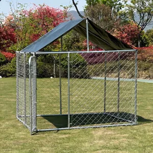 Square Galvanized Large Dog Cage