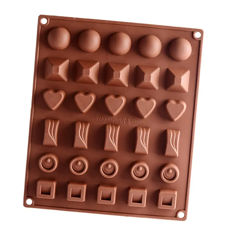 Multi-shape chocolate 30 grid epoxy silicone mold flip candy chocolate mold ice box silicone ice tray decoration mold