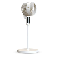 Ventilateur de ventilation silencieux sans balais avec écran LCD numérique élégant et robuste, support de téléphone intégré, personnalisable avec logo, idéal pour la salle de sport et l'entraînement.