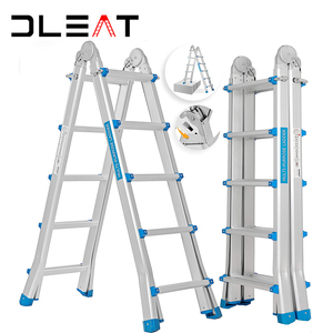 <span class=keywords><strong>Escalera</strong></span> Plegable Gigante de Aluminio Multiusos 4x5 Especial para Uso Doméstico con Bisagra Grande - Product Image 1