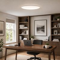 Plafonnier LED à lumière blanc chaud doux avec boîtier en ABS PC à surface lisse pour la décoration intérieure de chambre à coucher