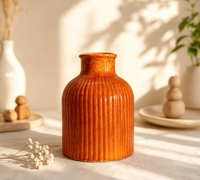 Petit vase en céramique vintage avec glaçure dégradée, bouteille diffuseur de parfum pour la décoration de la chambre et de la salle de bain