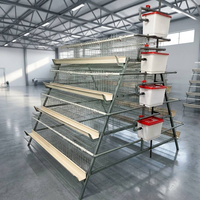Système de cages en batterie de type moderne pour l'élevage de poules pondeuses en ferme avicole