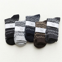 Winter Calcetines Gruesos Hombre Snowflake Chaussettes confortables pour hommes Angora Rabbit Wool