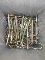 Pasador de Enganche de Acero de Alta Resistencia, Pasador de Seguridad, Pasador de Resorte, Pasador de Remolque, Pasador de Cadena Galvanizado, Pasador de Enganche para Tractores con Accesorios de Cadena