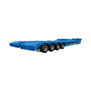 Machine lourde transport hydraulique détachable col de cygne lowbed lowboy semi-<span class=keywords><strong>remorque</strong></span> surbaissée - Product Image 2