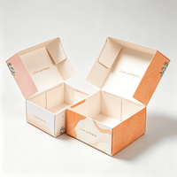 Boîte d'emballage en papier artistique collé sur 4 côtés personnalisée pour cosmétiques et aliments