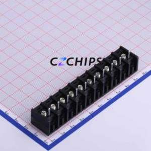 HB9500-9.5-10P Barrier Terminal Block Through hole Component (THT),P=9.5mm Connector Three Sides 9.5mm 1x10P Straight Pin - Product Image 2