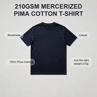 T-shirt Homme Personnalisé en Coton Pima Mercerisé 210 GSM – Brillance Raffinée, Usage Quotidien Décontracté, Vente en Gros