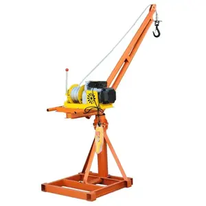 Grue à flèche électrique portable avec palan à câble, équipement de levage robuste pour la construction, l'entrepôt et l'atelier - Product Image 1