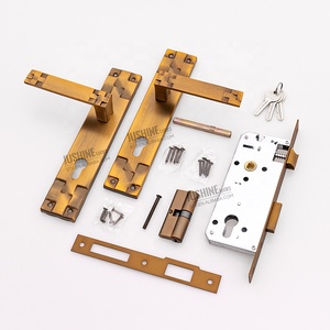 होटल घर डबल दरवाजा ताला खरीदने व्यापार भीतरी लकड़ी ironmongery दरवाज़े के हैंडल - Product Image 2