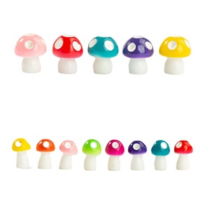 Resin Mushroom Ornament <b>Miniature</b> Garden Decor Handmade Glossy Finish Tabletop Display - Product Image 5