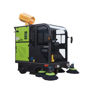 Green car body sweeper electric road cleaning vehicle