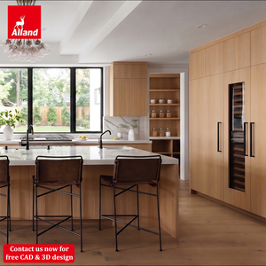 Meuble de rangement de cuisine Alland, style européen, unité de rangement pour porte pleine hauteur, sans cadre, en chêne <span class=keywords><strong>clair</strong></span> - Product Image 1