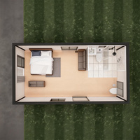 Nouvelle conception de maison conteneur pliable, maison modulaire personnalisée de 20 pieds, maison miniature moderne, bureau extérieur imperméable et ignifuge