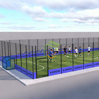 Ensemble complet d'équipements sportifs Terrain multisports Terrain de jeu Terrain de football Cage de football Le terrain entier