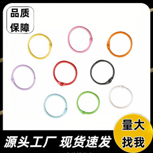Colored Painted Card Ring 3 Cm Metal Sliding Round For Bracelet Making DIY Jewelry <b>Accessories</b> - Product Image 3