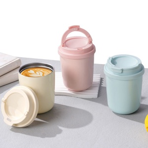 สินค้าขายส่ง แก้วกาแฟสแตนเลสสุญญากาศ ขนาด 11 ออนซ์ 300 มล. แก้วน้ำเก็บความร้อนสองชั้น ขวดน้ำร้อนแบบพกพา - Product Image 6