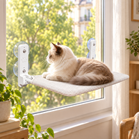 Hamac pour chat à quatre niveaux avec ventouses, en polyester lavable et respirant, lit pour animaux toutes saisons pour utilisation en véhicule