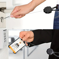 Bouton d'escalade en plastique écologique en alliage de Zinc mousqueton robuste grande capacité ID travail étiquette porte-carte porte-clés rétractable