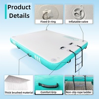 Fourniture extérieure 2.4*2m gonflable eau ponton lit mer multi-personnes loisirs ponton ponton quai Mobile plate-forme de pêche
