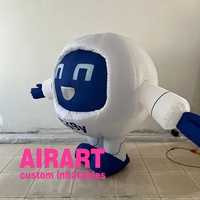 Costume de mascotte robot, costumes de robot gonflables à LED nouvellement conçus pour la décoration d'exposition, costume de robot adulte avec lumière LED