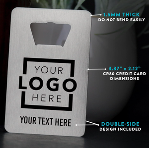 Abridor de Botellas Multifuncional de Metal con Forma de Tarjeta de Visita para Regalos Promocionales de Bolsillo - Product Image 2
