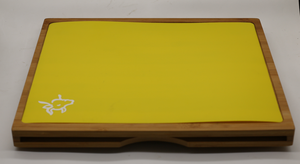 Tagliere in legno di bambù facile da pulire con set di 6 tappetini da taglio flessibili con codice colore con tagliere per icone alimentari - Product Image 2